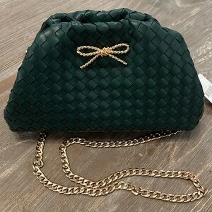 Anthropologie Frankie Mini Clutch Woven Bow Edition
